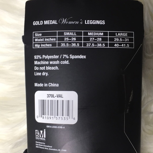 Gold Metal Fashion Velour Leggings Black - Picture 11 of 11